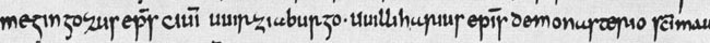 Schriftbeispiel Angelschsische Spitzschrift